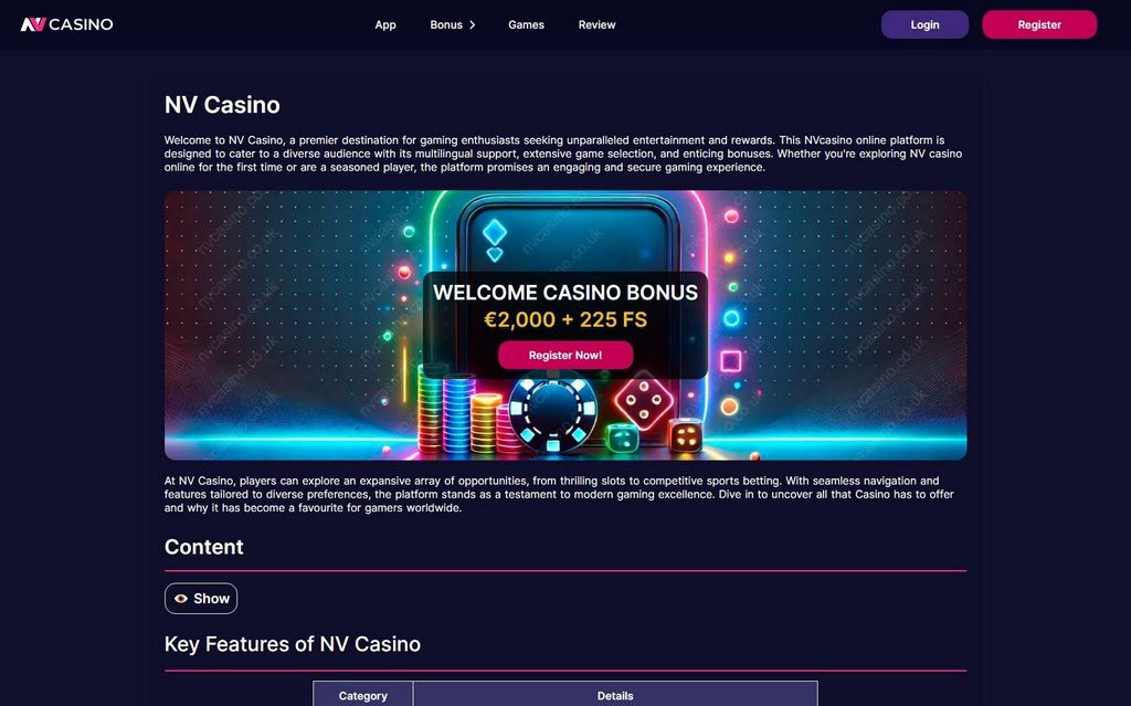 NV Casino Testbericht 2026